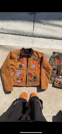 Image 1 of Patchwork Cropped work jacket size M1/1 
