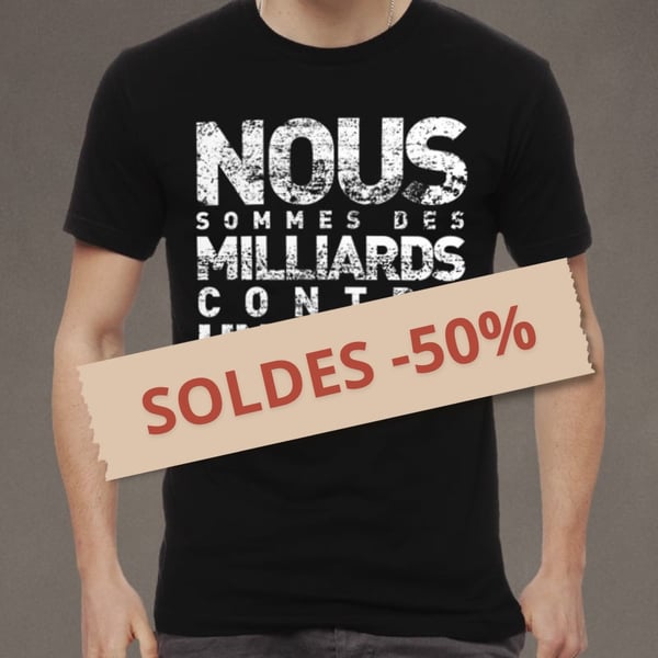 Image of SOLDE : T-shirt homme noir "Des milliards" (-50%)