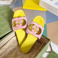 Image 6 of GG Color Block Suede Slides