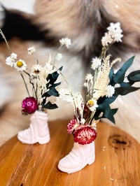 Image 10 of Mini Boot Flowers Red ( Pairs Only )