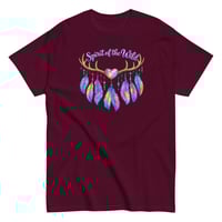 Image 2 of Spirit Of The Wild Western Antlers Feathers Boho Tee