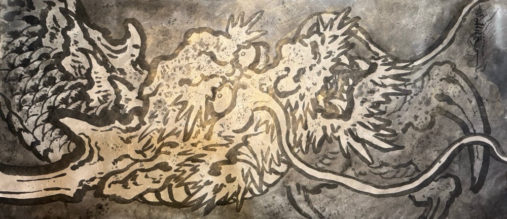 Image of Tim Lehi “Tyvek Dragon 1” Original Art
