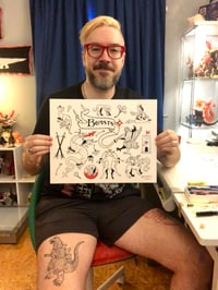 Image 2 of MORE MEDIEVAL BEASTS TATTOO FLASH SHEET
