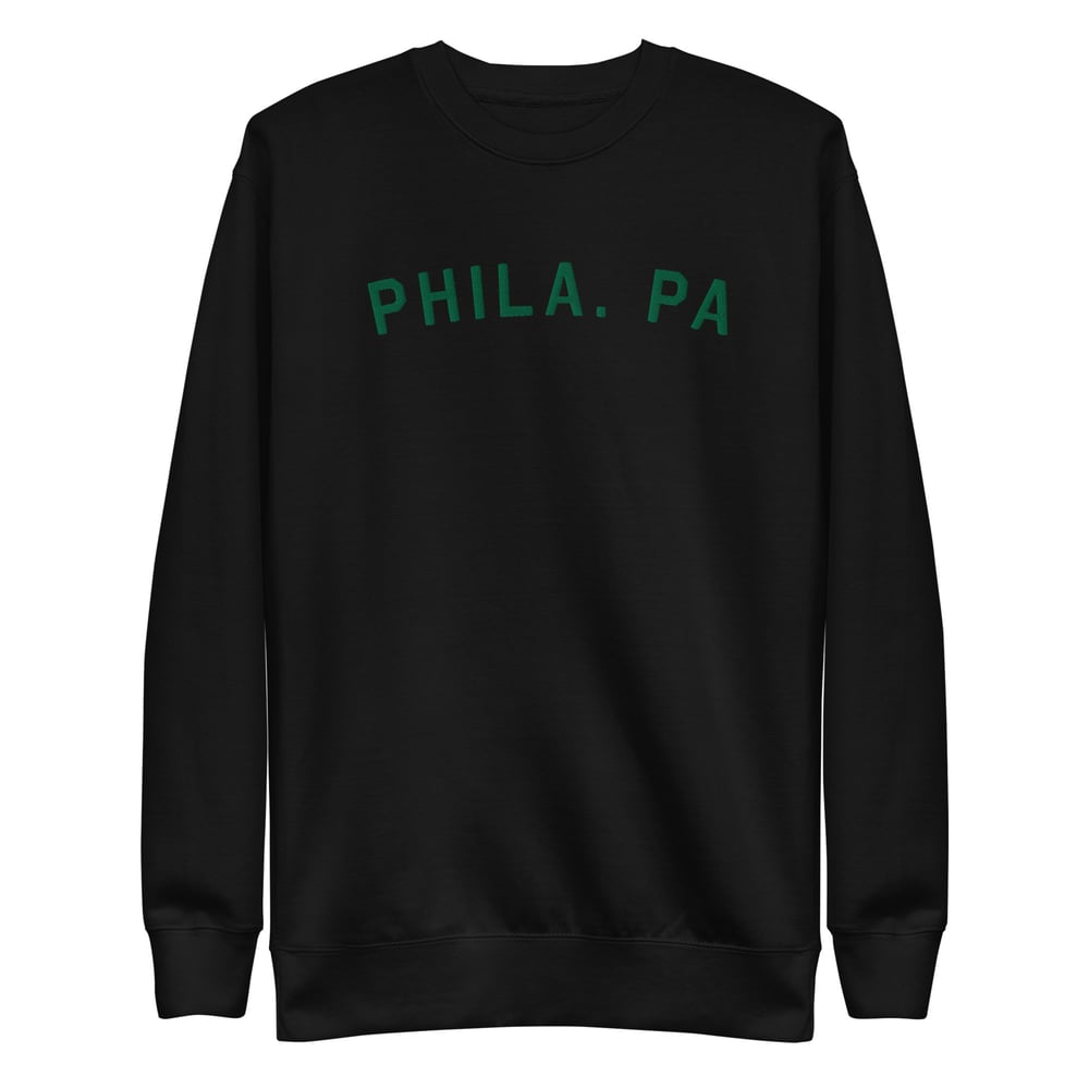 Image of Phila. PA Black Kelly Embroidered Sweatshirt