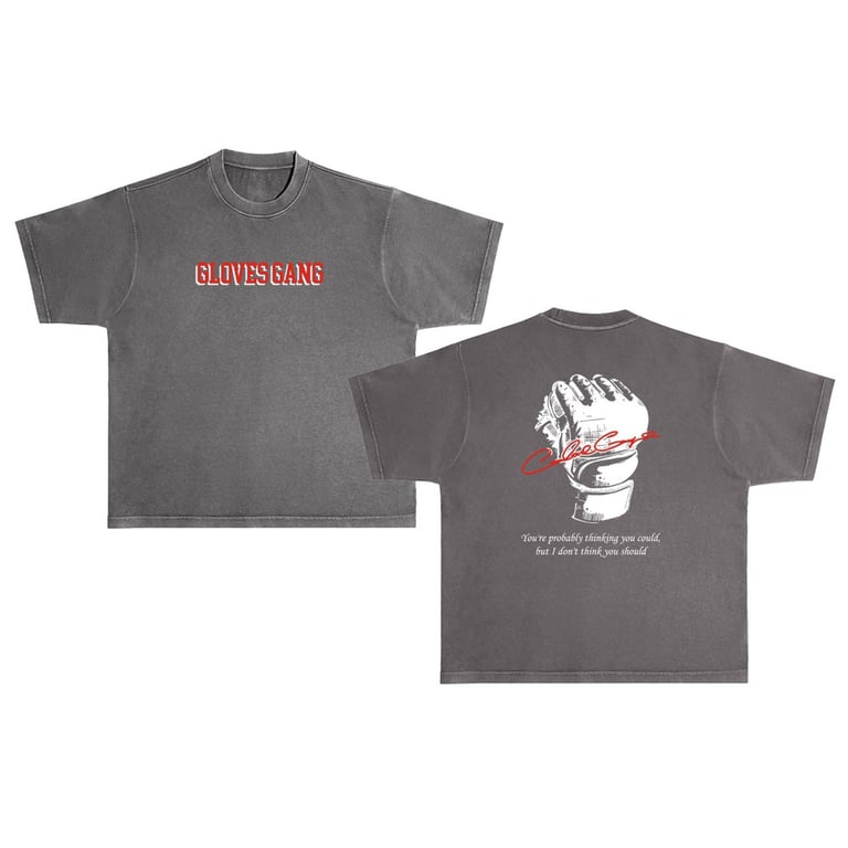GLOVES GANG HEAVYWEIGHTPIGMENT TEE'S “TORNADO”