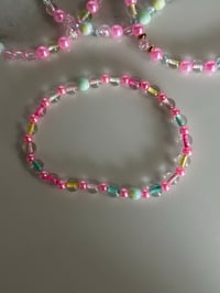 Image 8 of Spring Blossom Gold and Pastel Tumbler Bracelet Stack