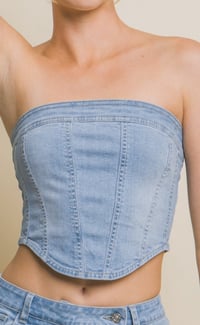 Image 3 of Denim zipper top (top only) 