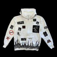 Image 2 of CRYBABY ART PATCHWORK HOODIE