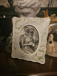 Image 2 of "Victorian faceless girls" 1800s Page With Preserved Web - A
