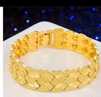 Image 4 of Luxury Dragon Scale 24K Gold Plated Men’s Bracelet
