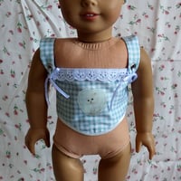 Kitty frame blue gingham corset 