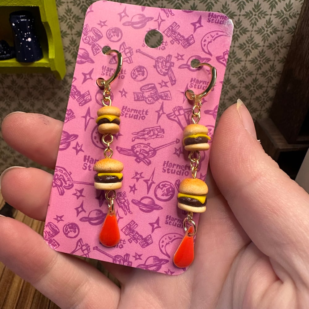 Image of Burger Earrings