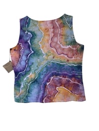 Image 5 of ♻️ UPCYCLED 1X Plus Knit Tank in Autumn Geode Ice Dye