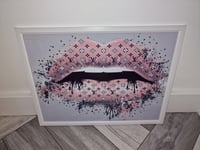 Image 1 of BLUSH PINK GLOSSY LIP PRINT 