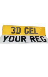 Image 2 of 3d gel number plates (pair)