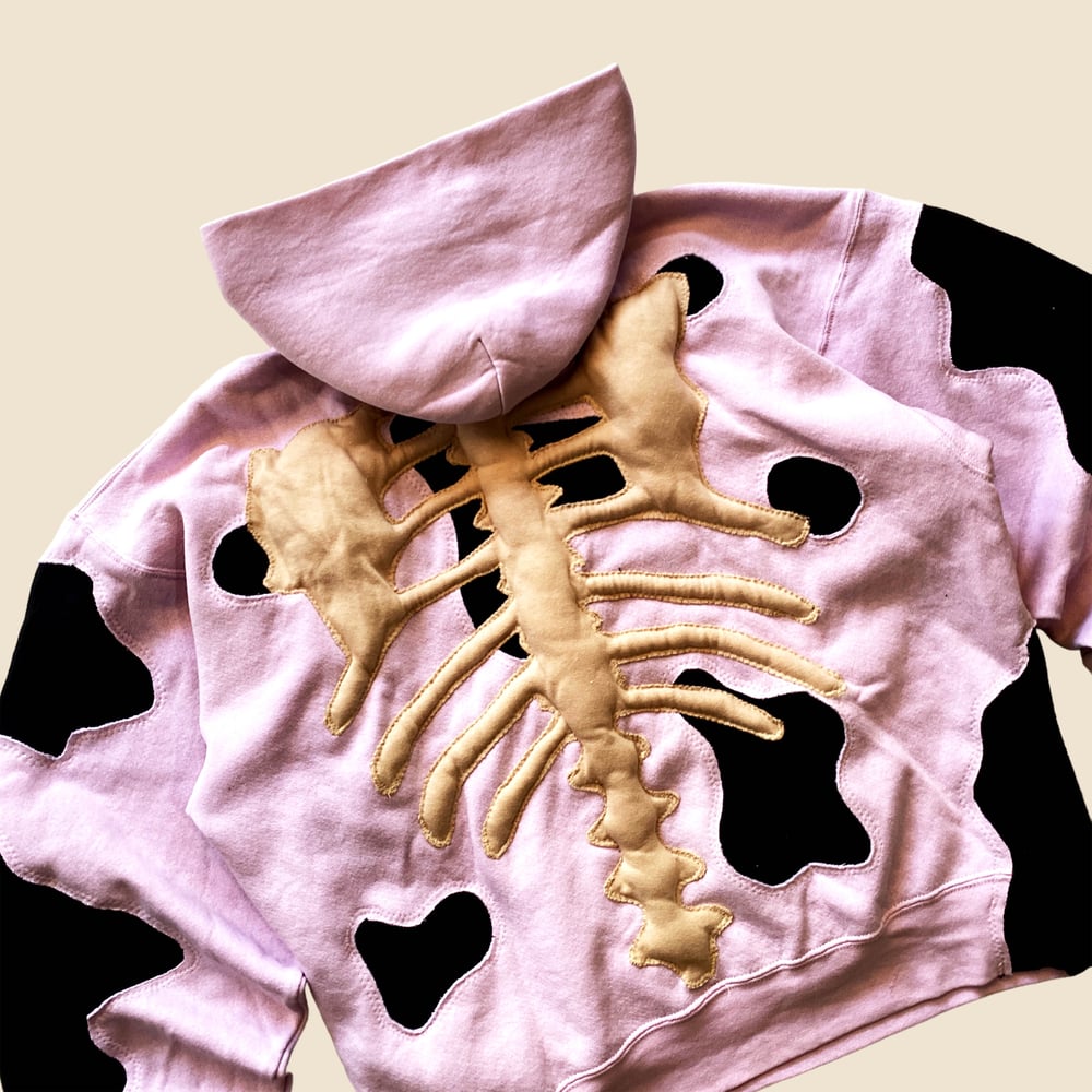 REWORKED 3D PUFF SKELETON FLOW HOODIE SIZE L