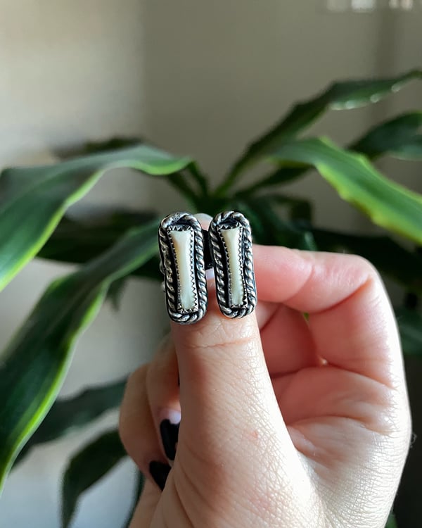 Image of Double Rabbit Bone Handmade Sterling Silver Ring