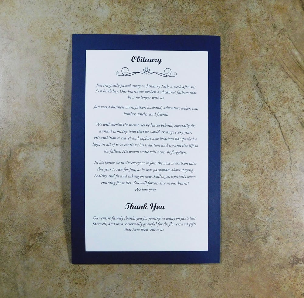 Imperial Program (Navy Blue) - Bifold