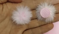 Image 2 of 10 Pink flat back pom pom