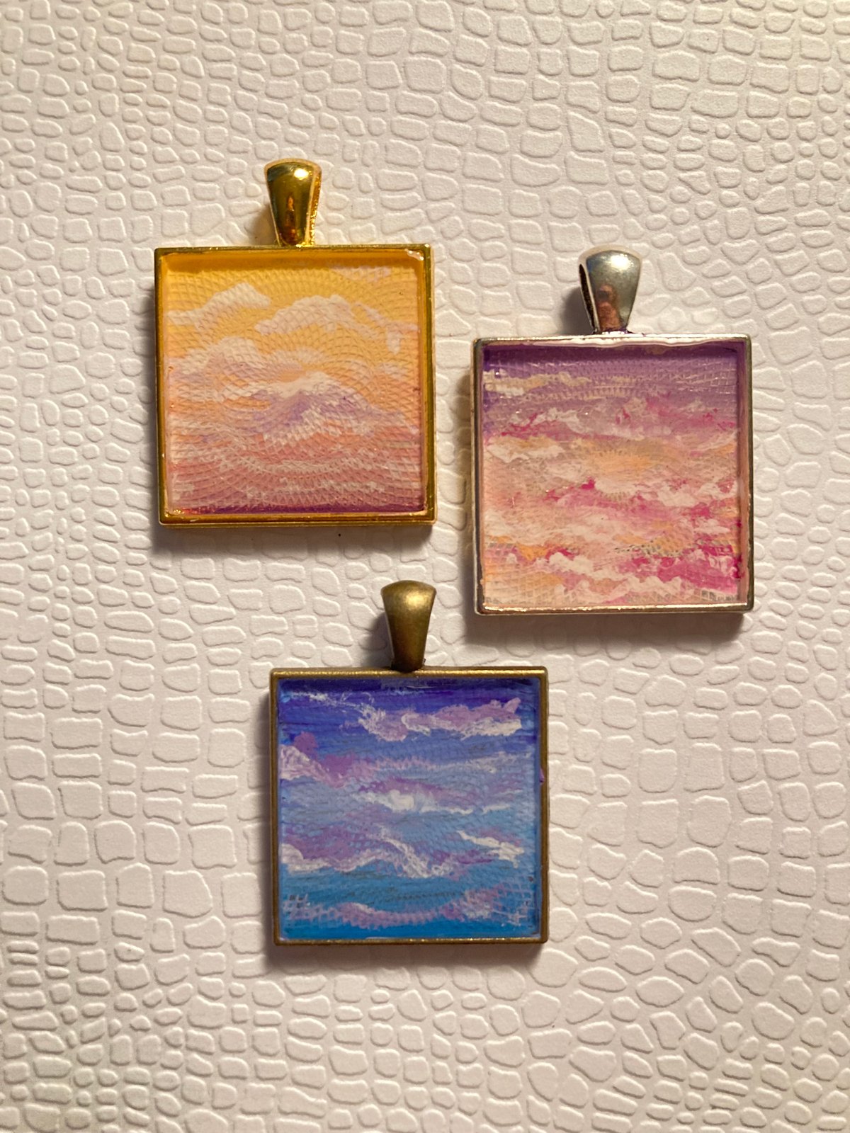 Image of Colorful Clouds Keychain