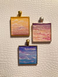 Image 1 of Colorful Clouds Keychain