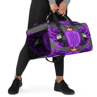Image 2 of BOSSFITTED Purple and Grey AOP Duffle bag