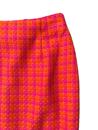 Image 2 of Pink Orange Check Mini Skirt 6/8