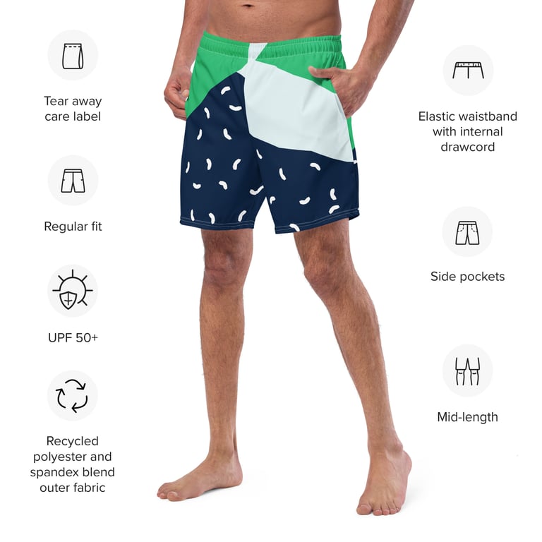Summer Time Fine Recycled Swim Trunks Image 3