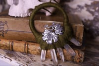 Image 3 of Green wool clear quartz necklace
