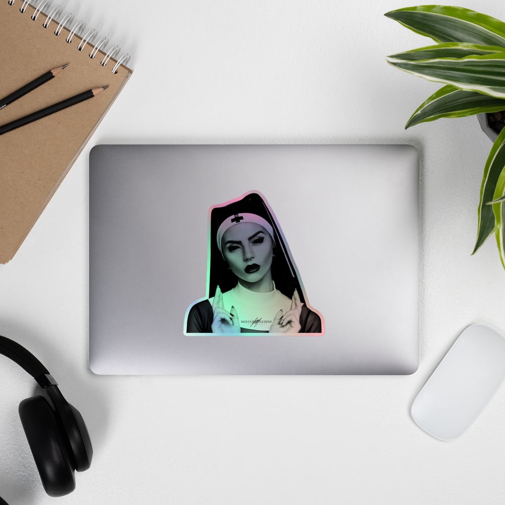 Image of SATANIC NUN | Holographic Sticker