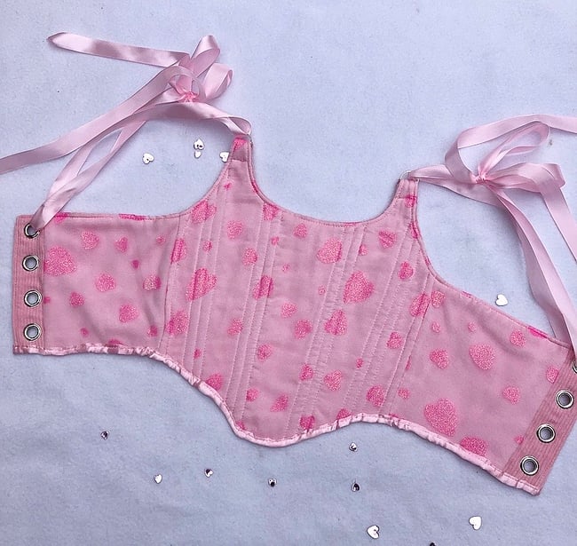 Heart organza reversible corset