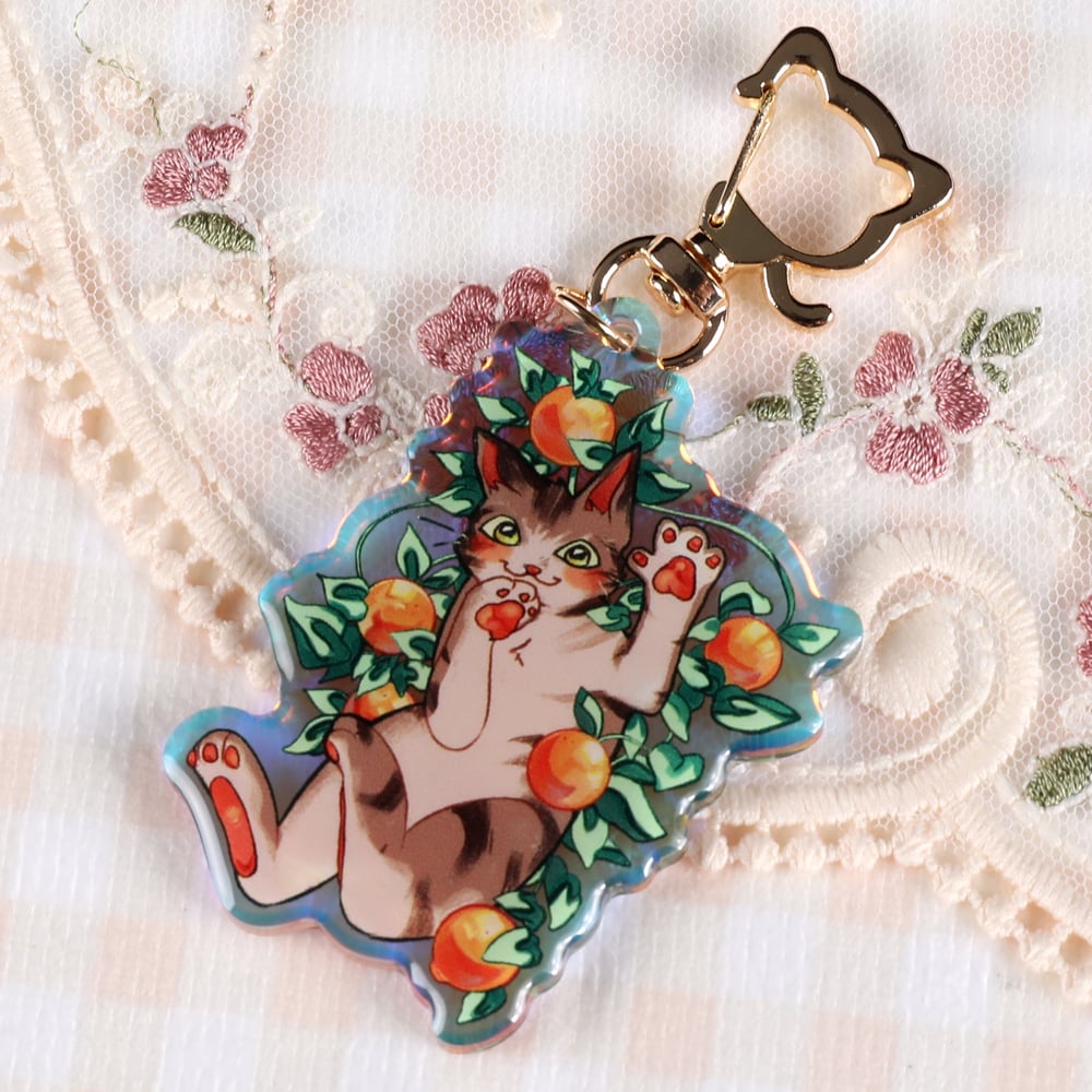 Image of TANGERINE KITTY CHARM