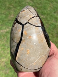 Image 7 of Septarian Nodule Polished Freeform With Calcite Inclusions| Madagascar #2892