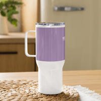 Image 6 of Travel mug with a handle (Lord's prayer on light purple)