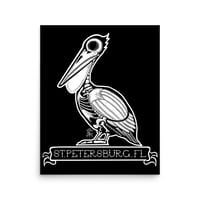Image 1 of “St Pete Skelly pelican” matte fine art print 