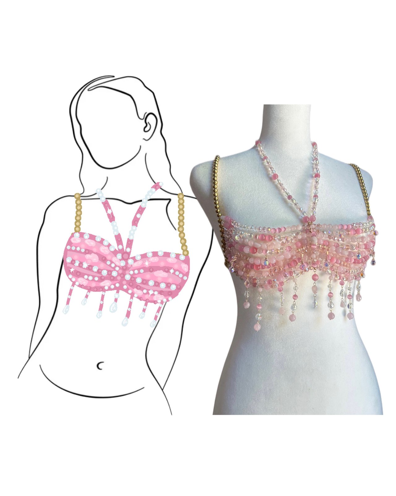beaded bralet