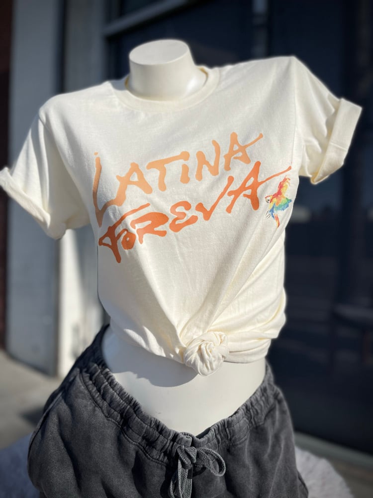 Image of Latina forever 2 tone orange text