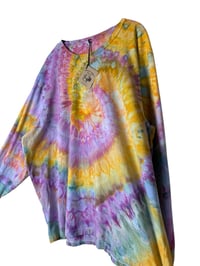 Image 3 of XXL Unisex Adult Soft Long Sleeve Tee in Soft Spiral Ice Dye