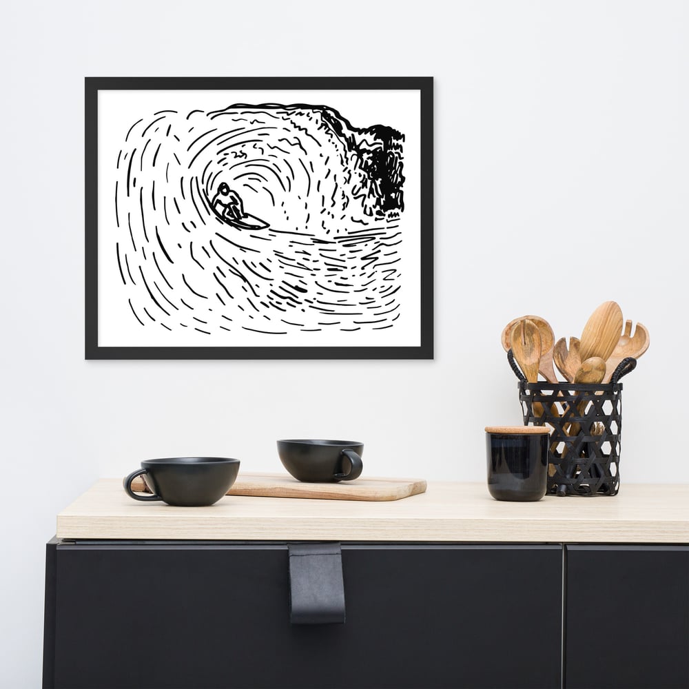 Barrel Surf Print - Framed