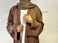 Image 2 of Mocha Brown Khadija Abaya 