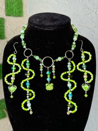 Image 1 of Ribbit Realm Necklace + Earring Set