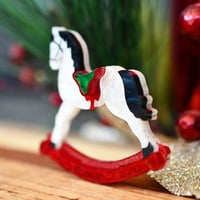 Image 2 of River The Vintage Rocking Horse Brooch- White