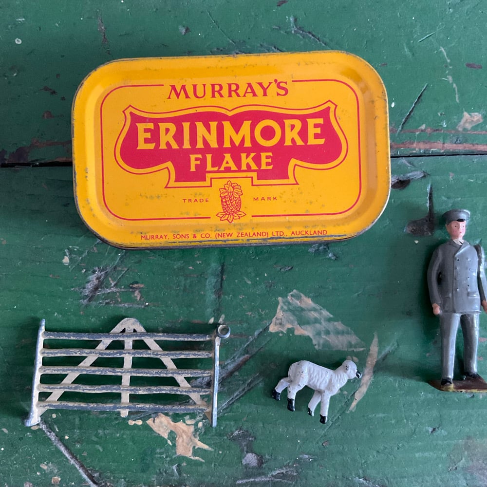 Image of Man,Sheep & Fence