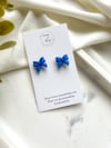 Royal Blue Bow Studs