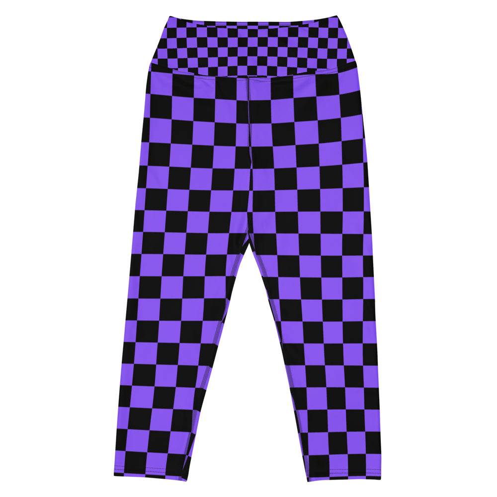 Purple Checker Women's Leggings