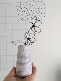 Image 2 of Petit vase marbré violet