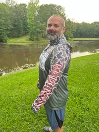 Image 2 of UPF 50+ Longsleeve Fishing Shirt - Green Camo 