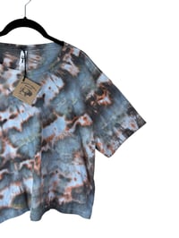 Image 4 of XL Crop Tee in Ember Ice Dye 2