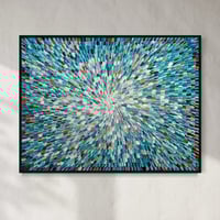 Image 14 of 'Azure stellae 10' - 124x95cm, FRAMED in Natural Oak