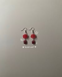 Handmade Bead Earrings - “Blood Lust”